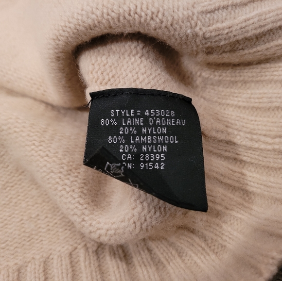 Tan Ski-doo Wool Blend 1/4 Zip Sweater - Picture 8 of 9